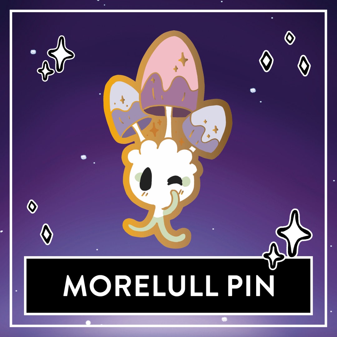 Morelull Hard Enamel Pin Cute Mushroom Glow in the Dark Etsy
