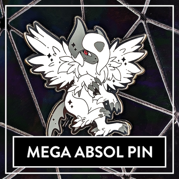 Süßer Mega Absol Fanart-Pin - niedlicher Enamel Pin