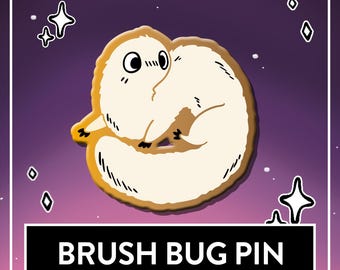 Brush Bug Hard Enamel Pin – Cute Witch Hat Atelier Fanart Pin
