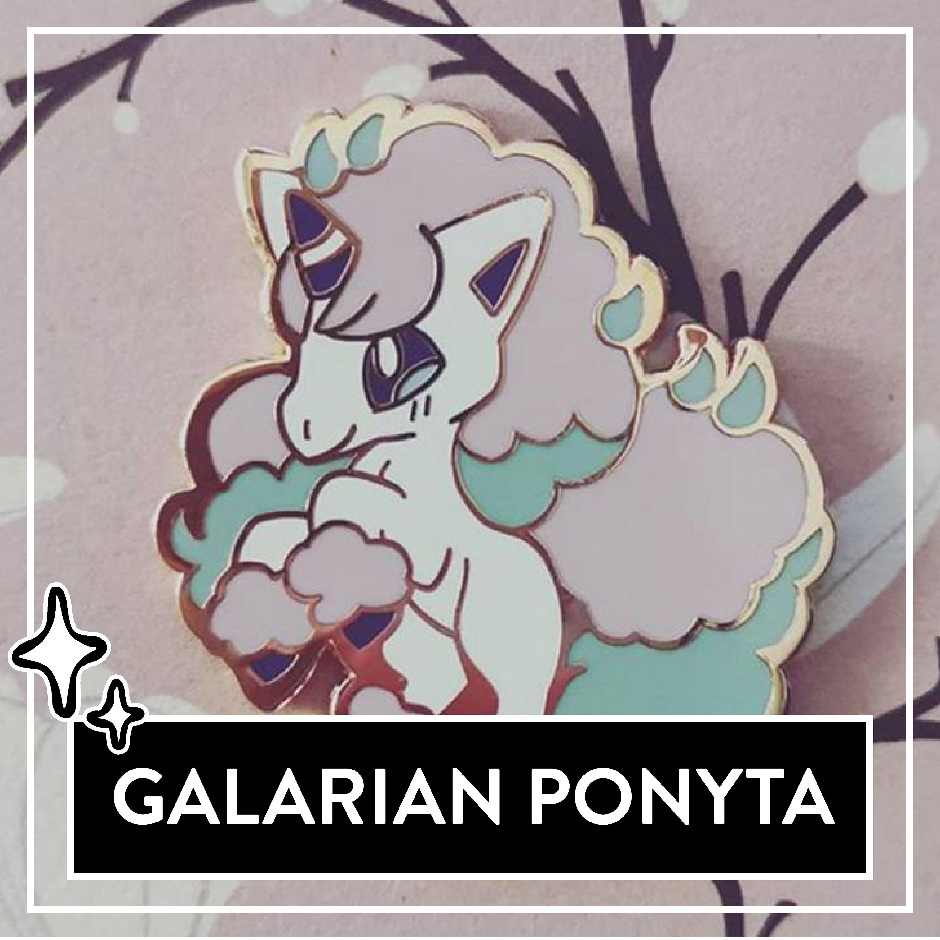 Galarian Ponyta Hard Enamel Pin Cute Rose Gold Pokemon Pin - Etsy
