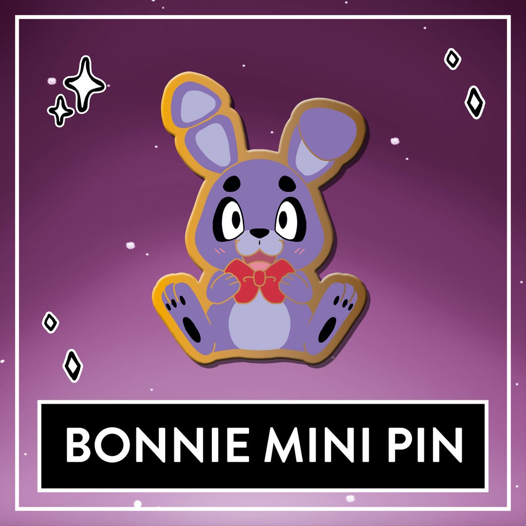 Bonnie Hard Enamel Pin - Cute FNAF Bunny Halloween Fanart Pin - Etsy