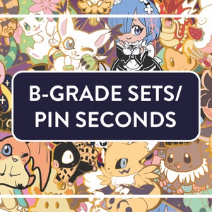 PIN SECONDS B-Grade Grab Bag, Lucky Bag with Hard Enamel Pins, Fanart, Own Art, Pop Culture &lt;3 Surprise Bag with cute Pins