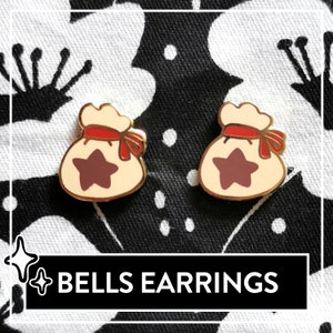 Boucles d'oreilles cloches - Jolies boucles d'oreilles AC Bell Fanart, accessoires pour gamer