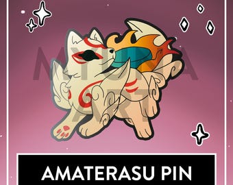 Amaterasu Okami Retro Gaming Hard Enamel Pin