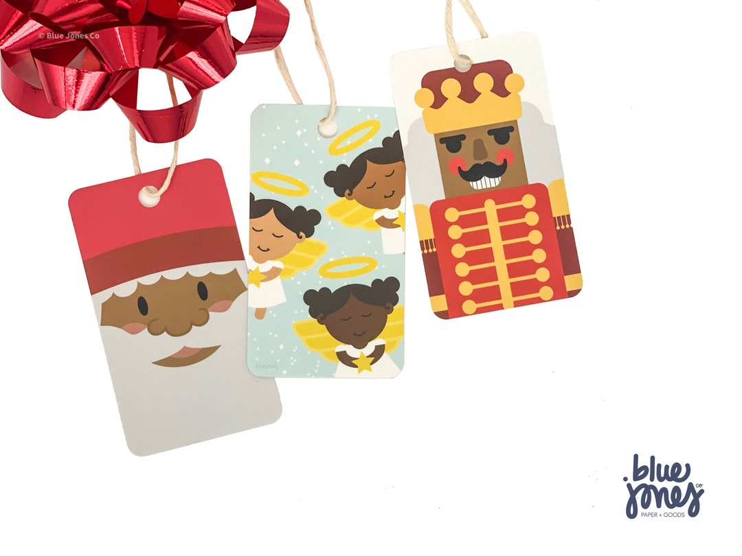 Black Santa Nutcracker & Angel Christmas Gift Tags Variety Etsy