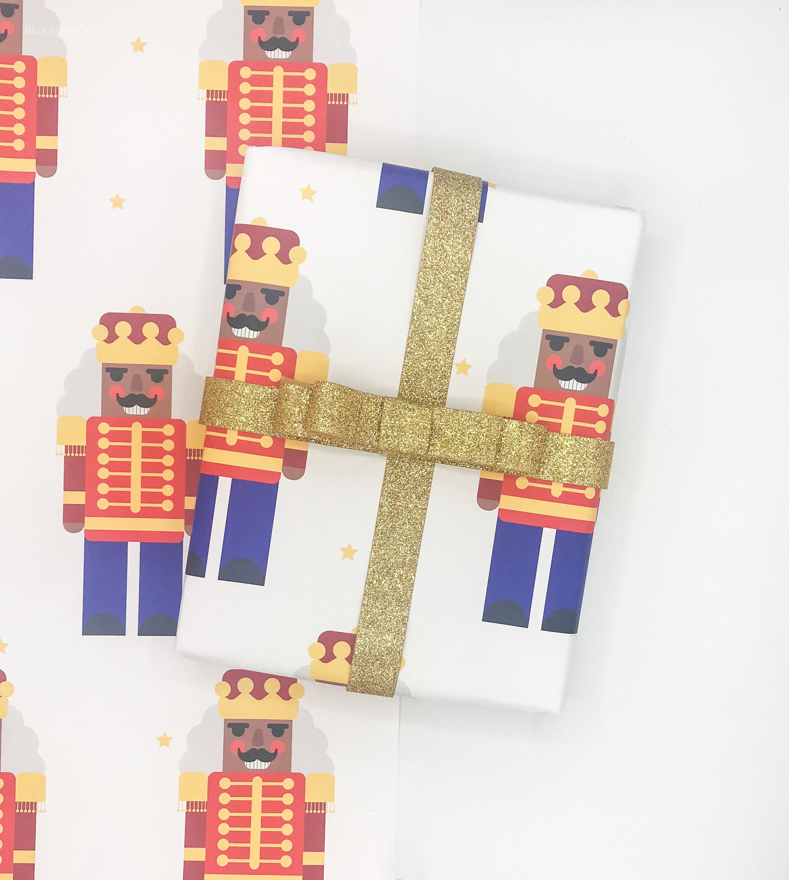 Black Nutcracker Luxury Christmas Wrapping Paper African Etsy