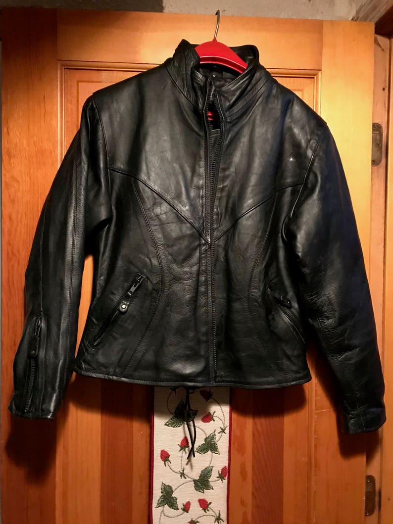 Leather Motorcycle Jacket By Unik Heavy Duty And Warm With A Image 0