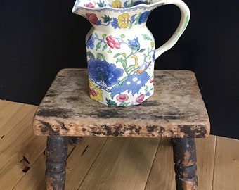 Mason’s Ironstone Regency pattern vintage jug. Pattern number C4475 reg no. 821349