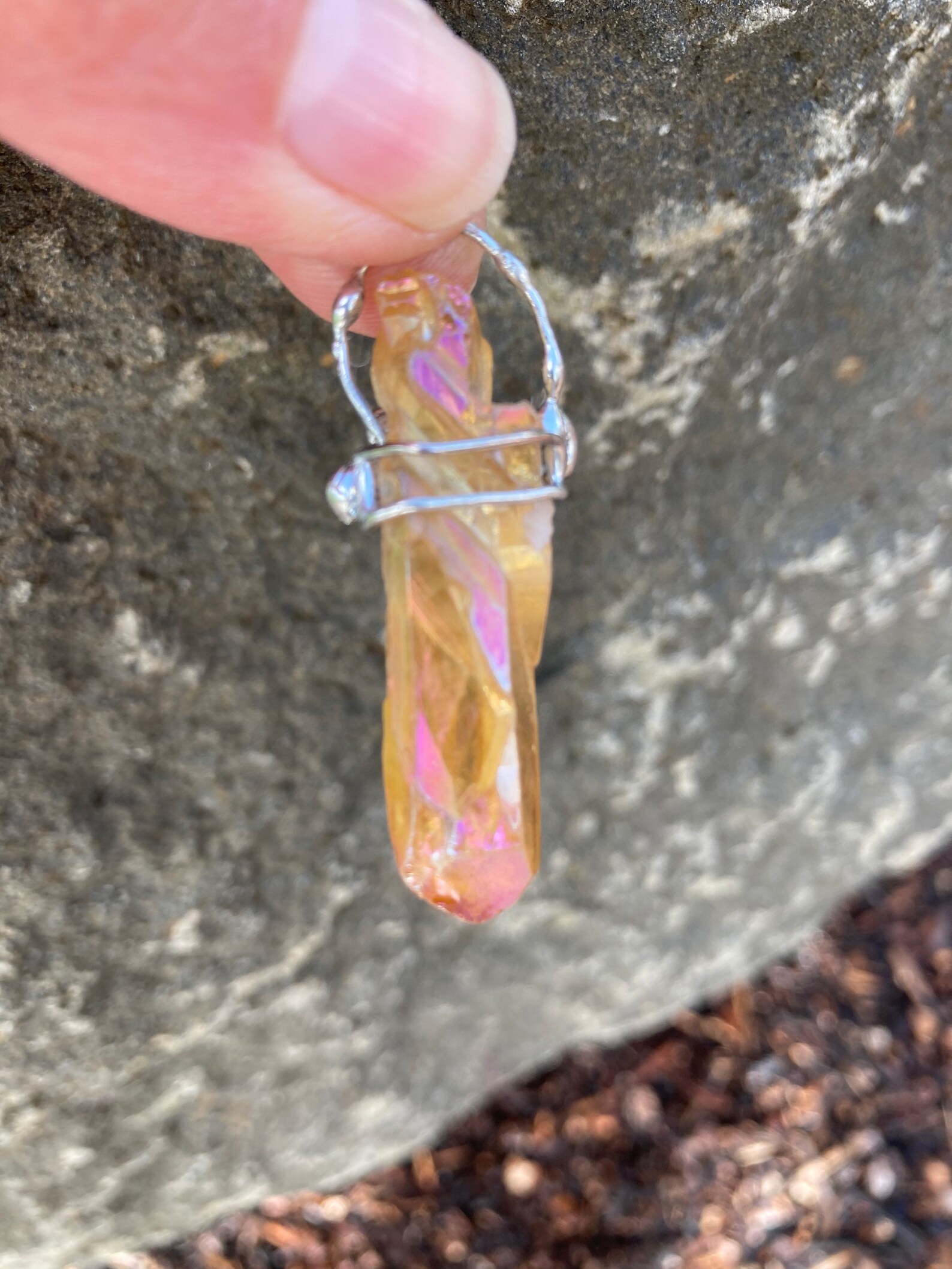 Crystal raw amber quartz Etsy
