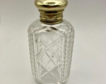 Antyczna wiktoriańska szklana butelka na perfumy z około 1900 roku