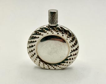 Solidny srebrny flakon na perfumy – sygnowany Londyn 1990