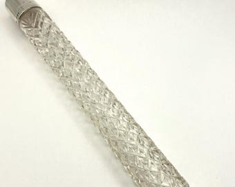 Duży kryształowy flakon na perfumy z ciętego szkła – Cornelius Saunders i Frank Shepherd, Londyn 1895