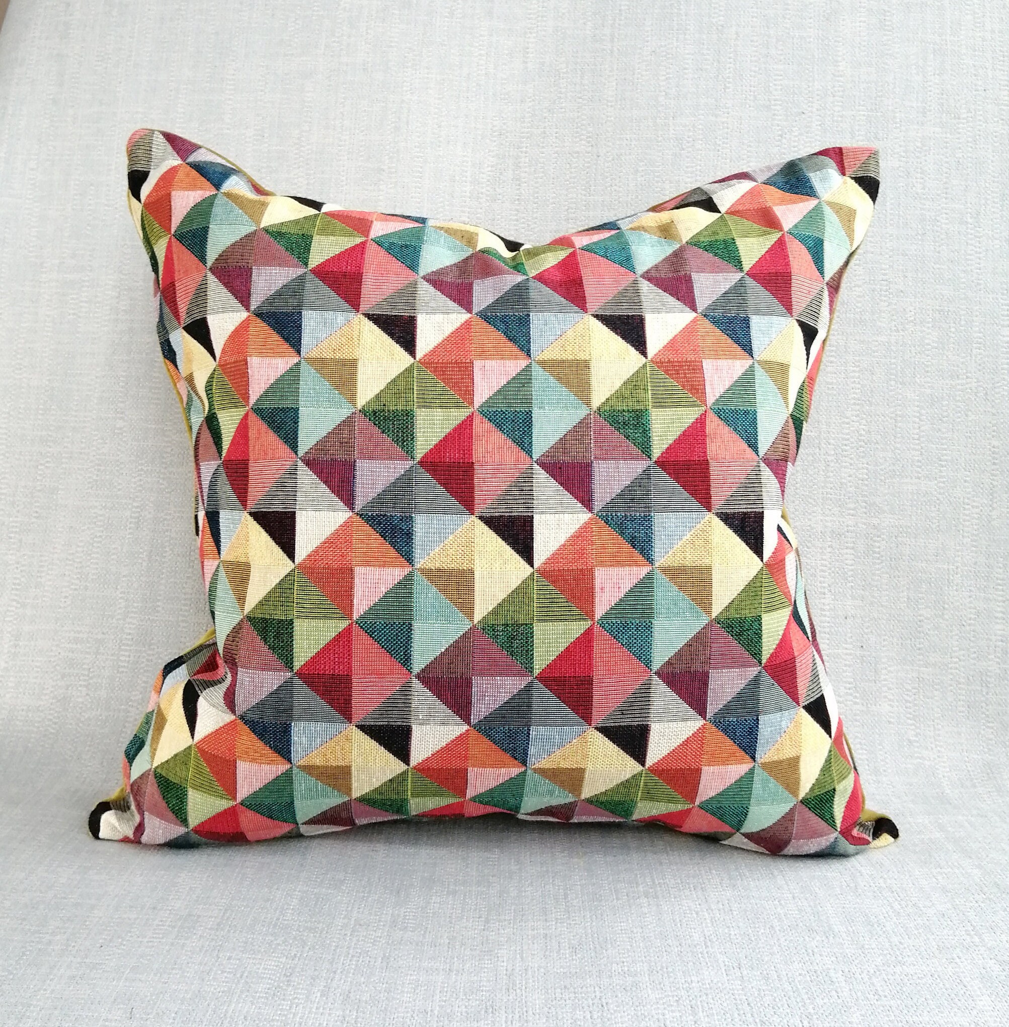 Tapestry Cushion Cover Multicoloured Handmade Pillow Cover Etsy