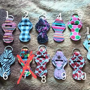 Chapstick/lip balm holder keychain