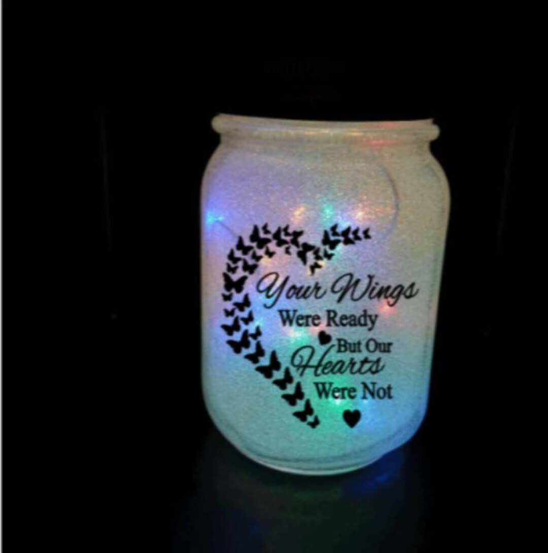 Butterfly Memory Lighted Jar/remembrance - Etsy