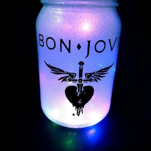 Bon Jovi lighted jar/music/rock band
