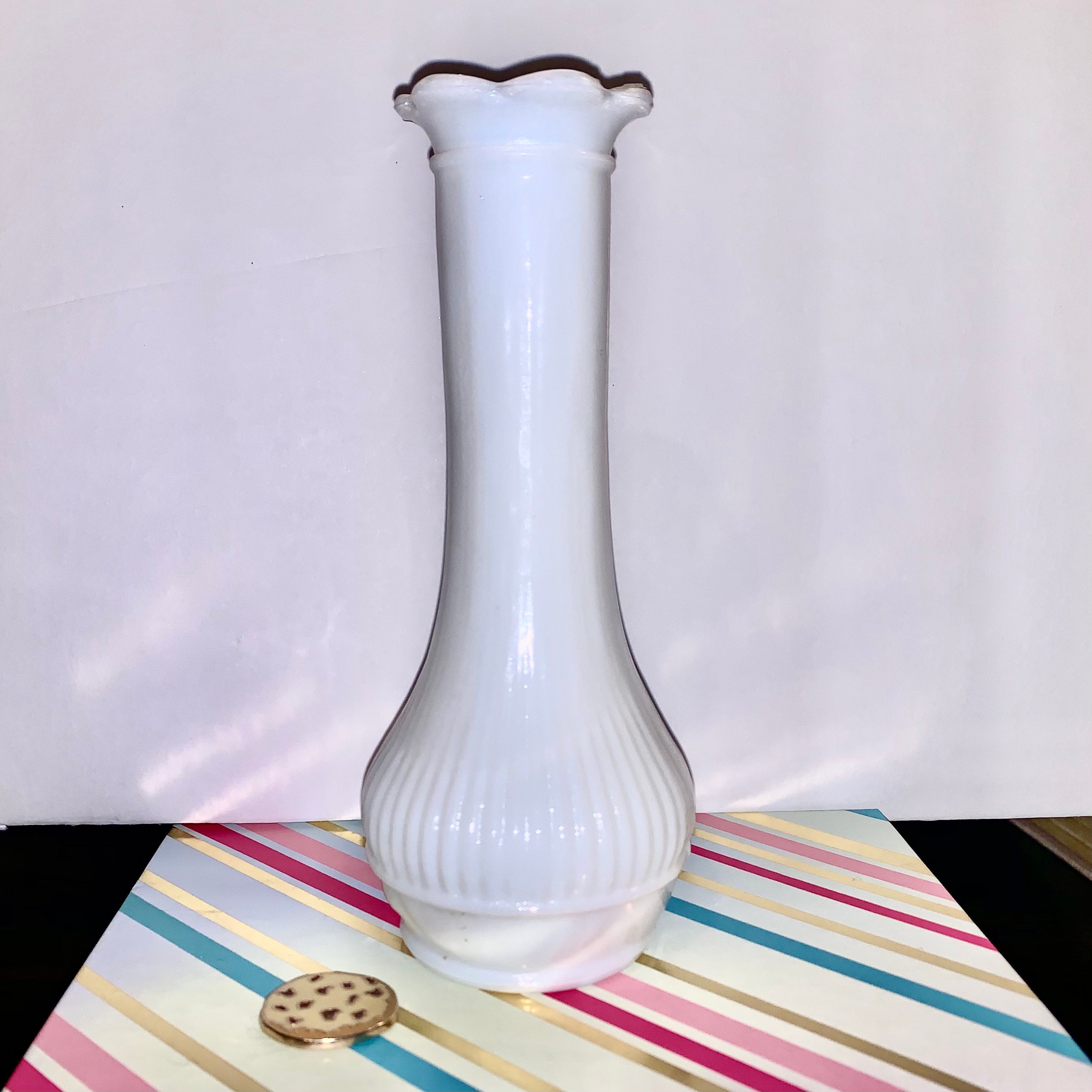 Vintage Randall Milk Glass Bud Vase Etsy
