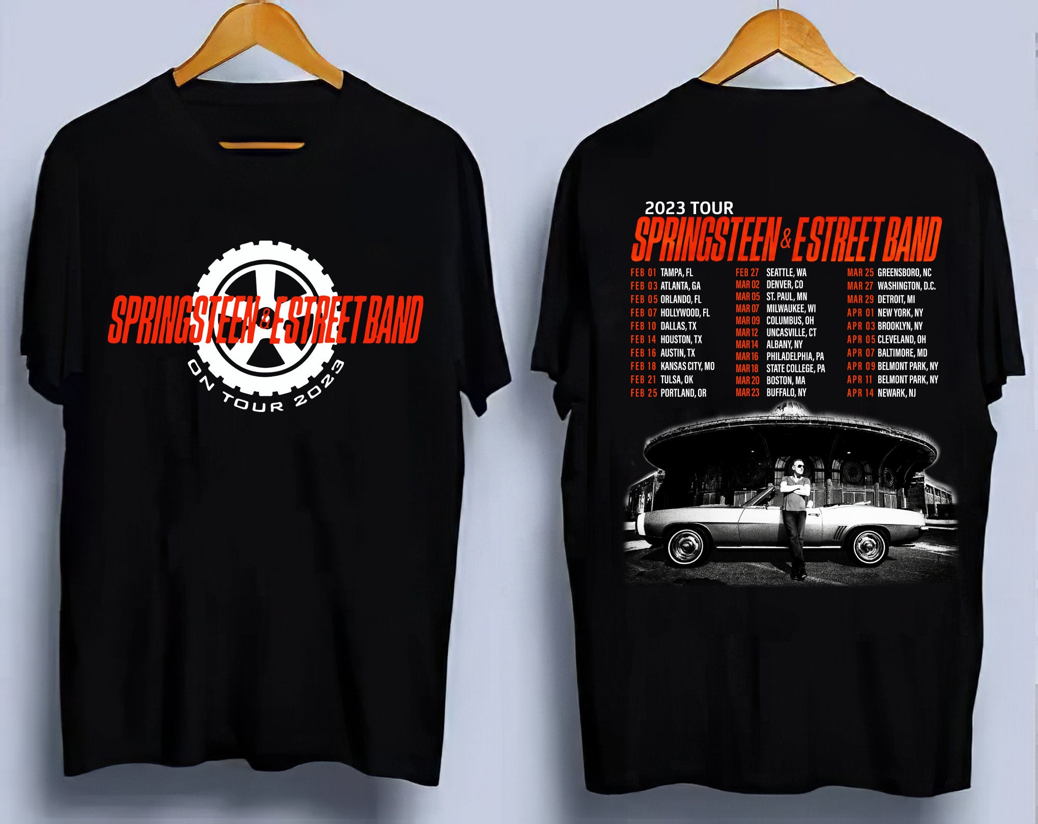 Discover Maglietta Stampa Su 2 Lati Bruce Springsteen 2023 Tour Shirt Uomo Donna Bambino