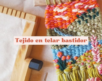 Online Landscape Weaving Class - Video tutorial + PDF Guide - Decorative tapestry weaving on a frame loom - By Nushu Textiles