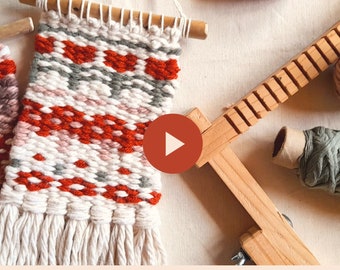 Krokbragd Online Weaving Class - Video instructions + Complete PDF guide - Weave a wall hanging on a Frame loom - By Nushu Textiles
