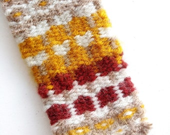 Krokbragd weaving pattern PDF - Bookmark woven on a frame loom - Downloadable pattern *IN SPANISH*