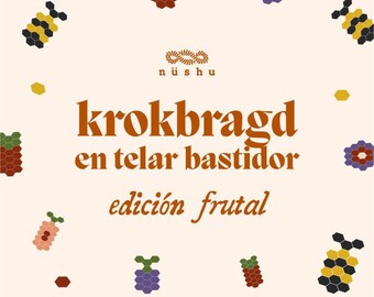 Krokbragd for Frame Loom Spring Edition Handbook - 12 motifs to mix and match + 3 projects for weaving - Downloadable PDF Guide [SPANISH]