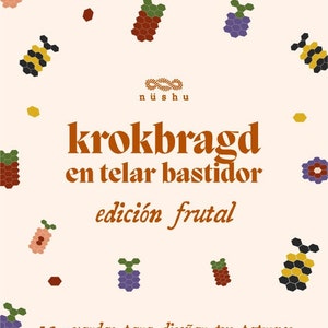 Krokbragd for Frame Loom Spring Edition Handbook - 12 motifs to mix and match + 3 projects for weaving - Downloadable PDF Guide [SPANISH]