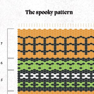 Halloween Krokbragd weaving pattern for frame loom Weave a spooky mini wall hanging Downloadable PDF Ebook image 3