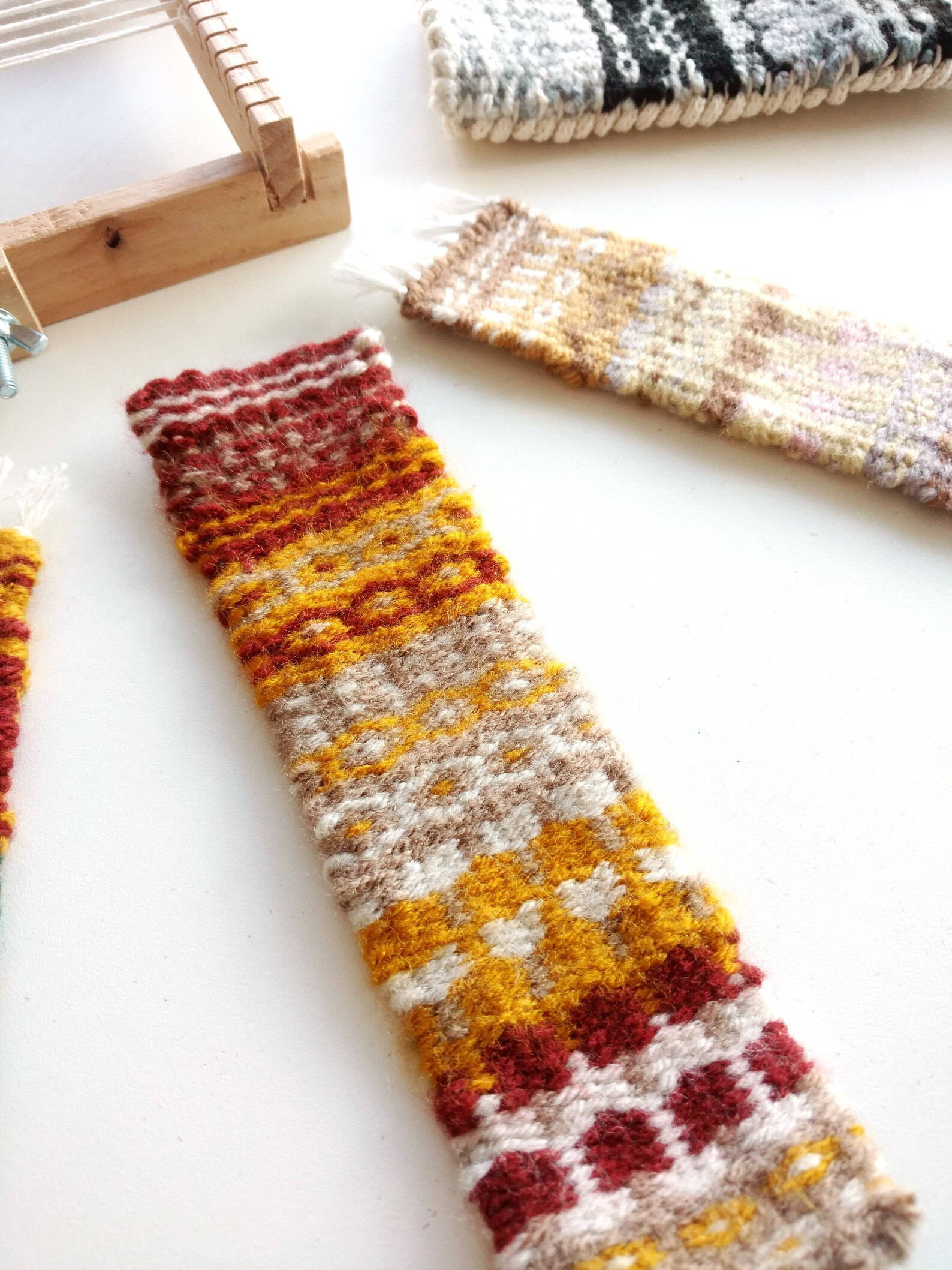 Krokbragd Weaving Pattern PDF Bookmark Woven on a Frame Loom Etsy UK
