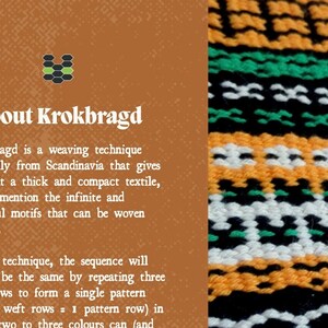 Halloween Krokbragd weaving pattern for frame loom Weave a spooky mini wall hanging Downloadable PDF Ebook image 6