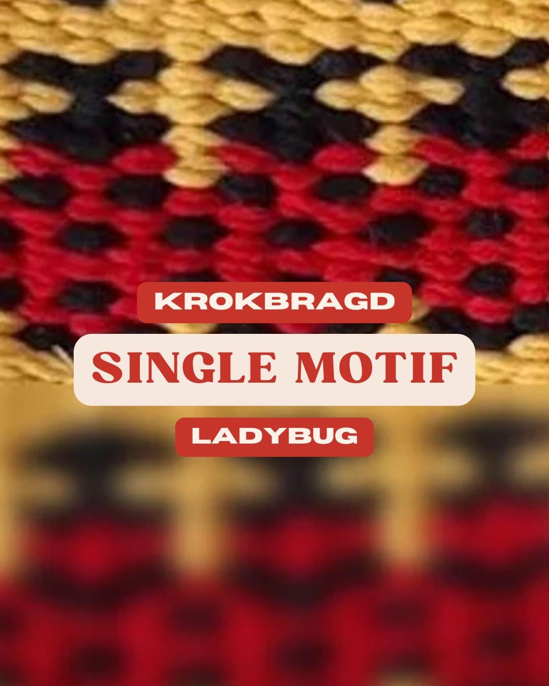 Ladybug Krokbragd Motif Grid for Frame Loom Scandinavian Weaving ...