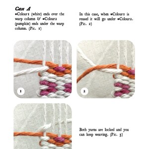 Halloween Krokbragd weaving pattern for frame loom Weave a spooky mini wall hanging Downloadable PDF Ebook image 7