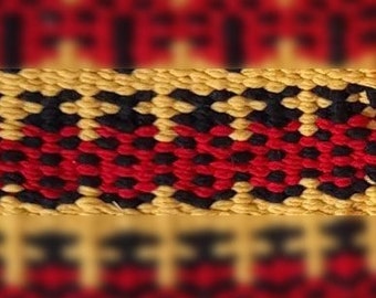 Ladybug Krokbragd motif grid for frame loom Scandinavian weaving technique Downloadable digital sheet PDF