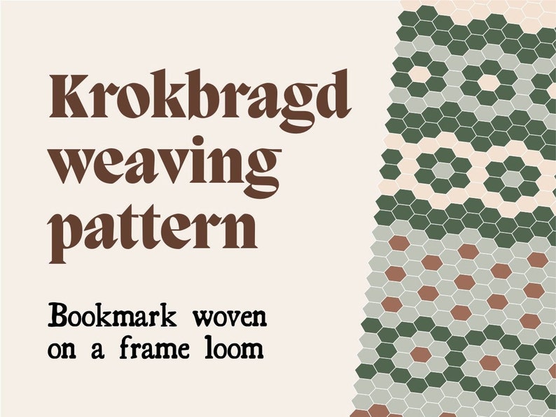 Krokbragd weaving pattern guide Bookmark woven on a frame loom Abstract design motifs Downloadable PDF 39 pages handbook image 3