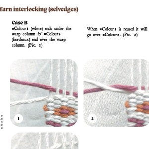 Krokbragd weaving pattern guide Bookmark woven on a frame loom Abstract design motifs Downloadable PDF 39 pages handbook image 8