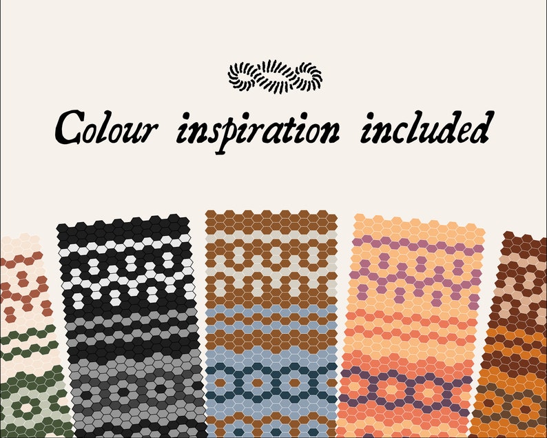 Krokbragd weaving pattern guide Bookmark woven on a frame loom Abstract design motifs Downloadable PDF 39 pages handbook image 9