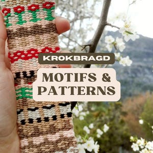 Krokbragd Bookmark woven on a frame loom - Forest inspired Pattern - Scandinavian weaving - Downloadable PDF  *ENGLISH*