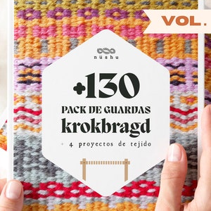 EBOOK Krokbragd +130 guardas para combinar + 4 proyectos con patrones completos para tejido en telar bastidor - PDF descargable [ESPAÑOL]