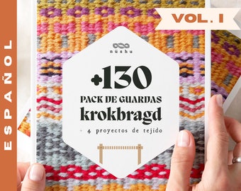 EBOOK Krokbragd +130 guardas para combinar + 4 proyectos con patrones completos para tejido en telar bastidor - PDF descargable [ESPAÑOL]