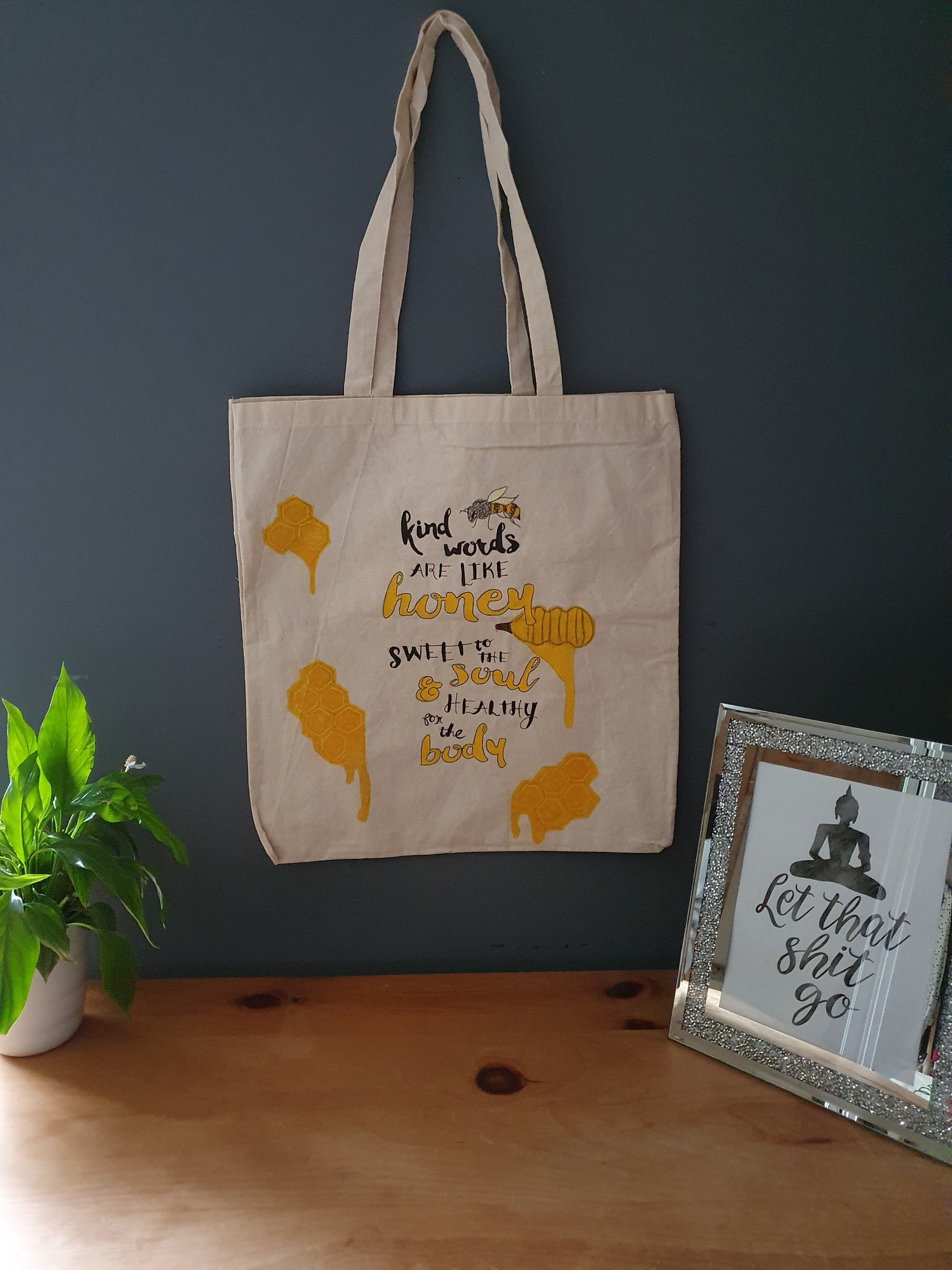 Handpainted personalised tote bags Etsy