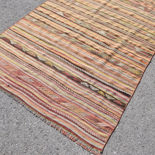 Vintage Kilim, Area Kilim, Turkish Kilim, Oushak Kilim, 53x91 inches Red Kilim, Outdoor Kilim, Floor Kilim, Tribal shops Kilim, Rustic Kilim, 7718