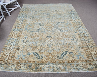 Turkish Rug, Vintage Rug, Area Rug, Housewarming gift Rug, Oushak Rug, Antique Rug, Wool Rug, Living Room Rug, Oriental Rug, Handwoven Rug,