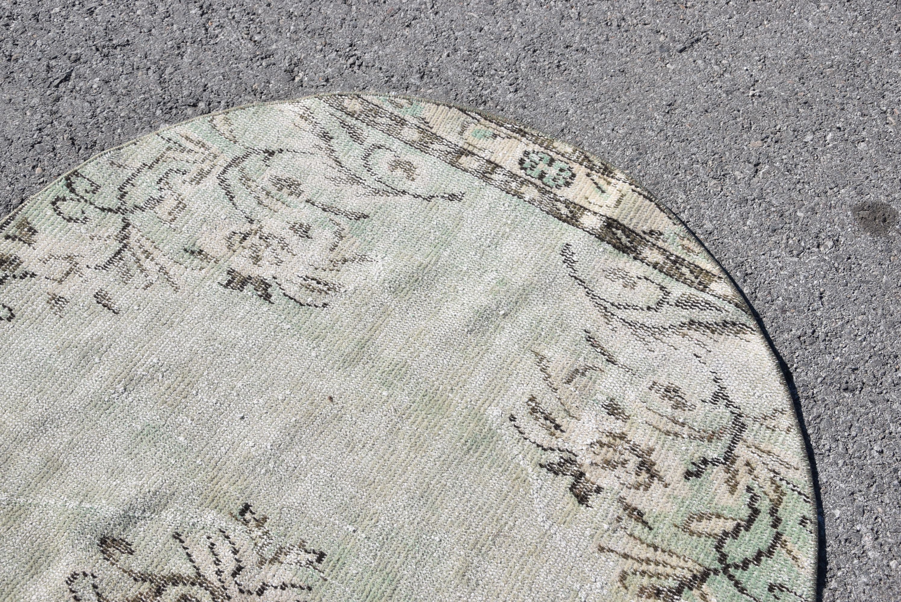 Turkish Rug Muted Rug 3.6x3.6 feet Vintage Rug Small Rug Etsy