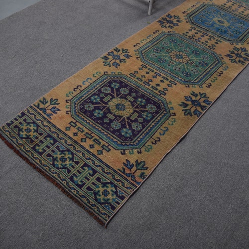 Runner Carpet, Turkish Rug, Vintage Rug, Antique Rug, 30x146 inches shops Brown Carpet, Wool Stair Rugs, Outdoor Rug, Hallway Rug, 9443