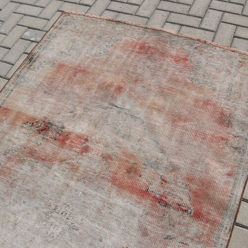 Vintage Rug, Area Carpet, Turkish Rug, Home Decor Rug, 52x94 inches Red Carpet, Decorative Floor Rugs, shops Bedroom Rug, 8597
