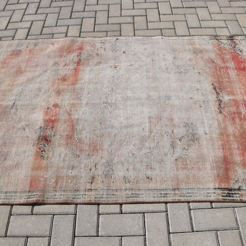 Vintage Rug, Area Carpet, Turkish Rug, Home Decor Rug, 52x94 inches Red Carpet, Decorative Floor Rugs, shops Bedroom Rug, 8597