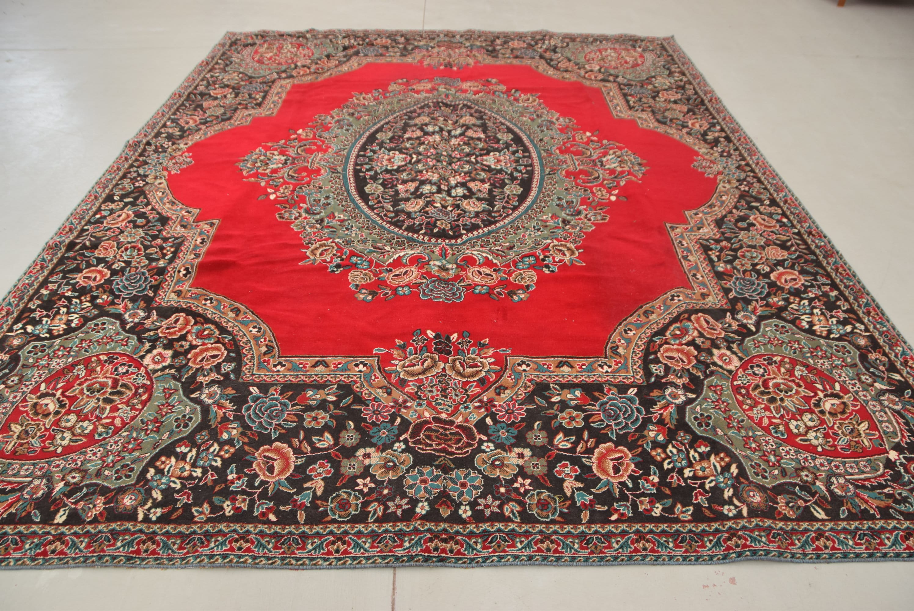 Vintage Rug, Turkish Rug, Oversize Rug, Antique Rug, 115x152