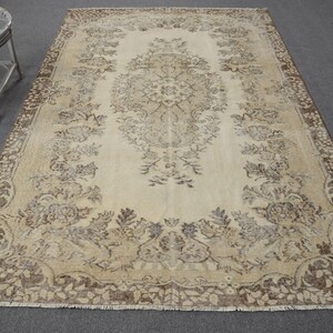 Vintage Rug, Turkish Rug, Large Carpet, Home Decor Rug, 68x104 inches Beige Carpet, Outdoor Rug, Bedroom Rugs, Office Rug, Salon Rugs,  9473