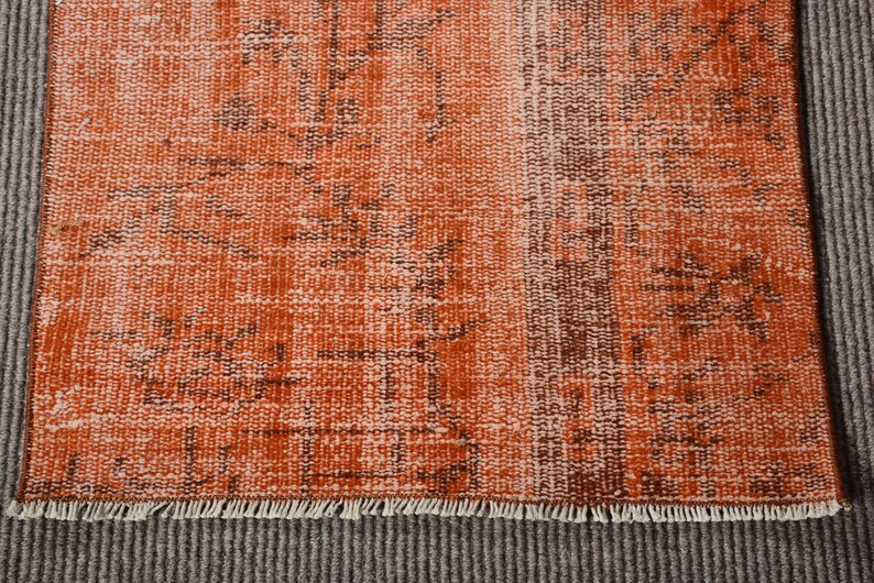 Turkish Rug, Vintage Rug, 2x4 Small Rug, Overdyed Oushak Rug, Rugs for