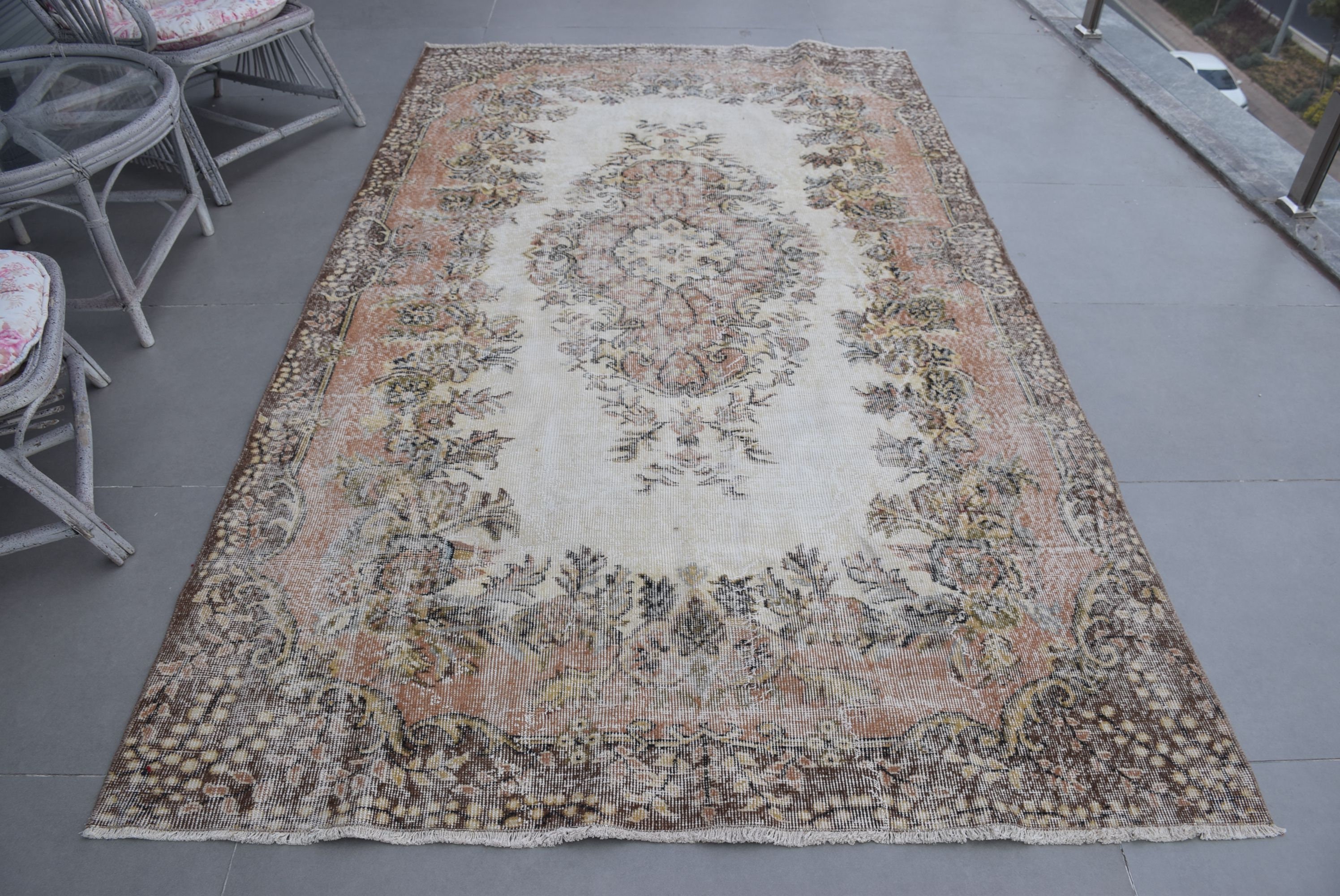 Tapis De Décoration Intérieure, Tapis Turc, 5, 4 X 9, 4 Pieds, Vintage, Oriental, Salon, Antique, Salon Oushak, Bio, Pr-5130